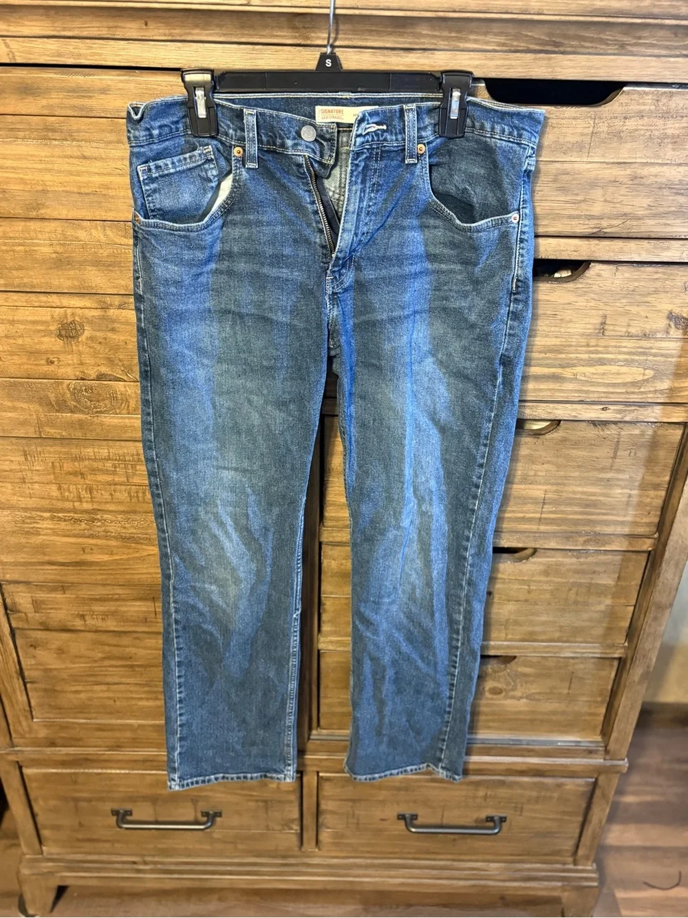 Signature Levi Strauss Relaxed Fit Jeans 32x32 Dark Wash Relaxed Leg Men’s